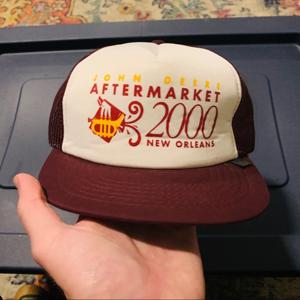 Vintage john deere 2000 trucker hat